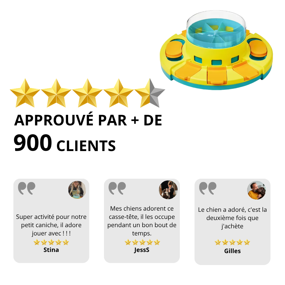 Puzzle ludique et Distributeur de repas lent